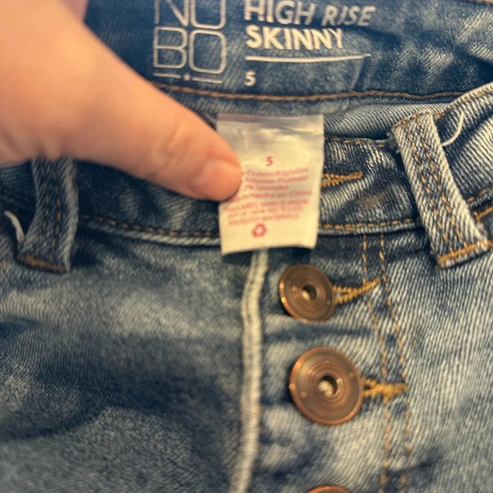 High Rise Distressed Denim Jeans - Picture 9 of 12